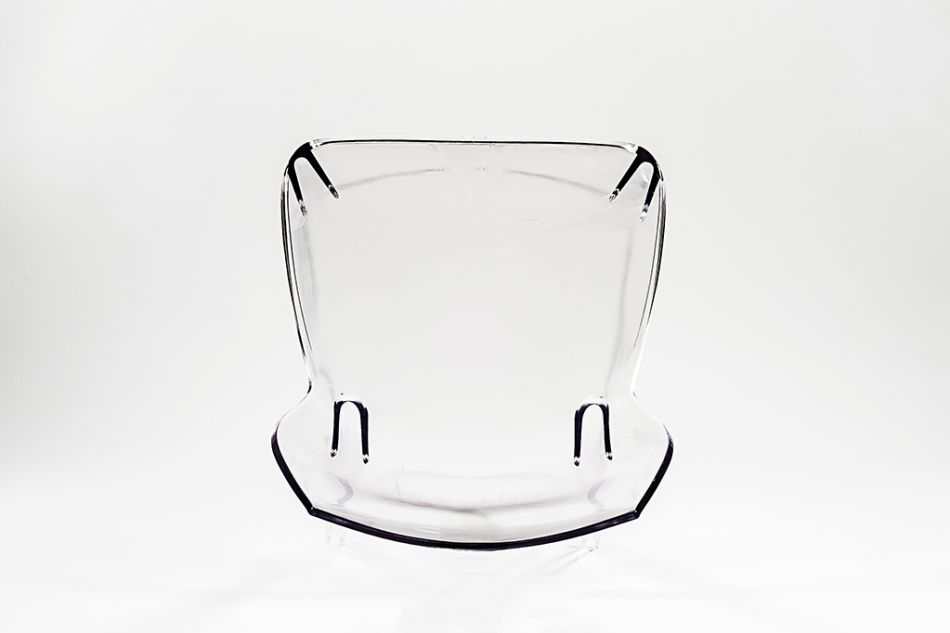 Sgabello Cucina moderno Trasparente Mahi Mahi monoblocco in policarbonato  con seduta ergonomica stabile e resistente.
