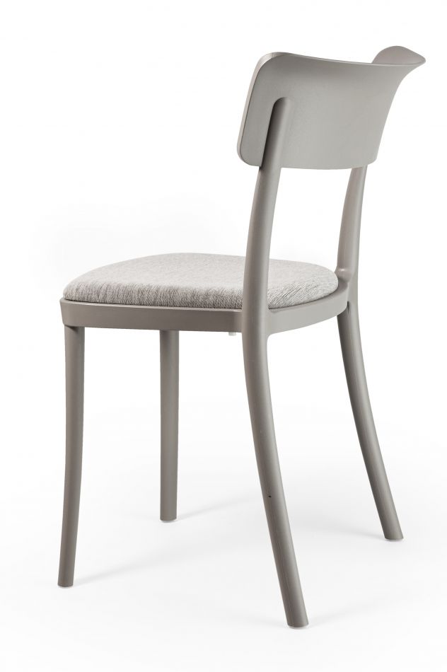 Chaise polypropylène rembourrée en velours design moderne, de cuisine,  salle à manger et bistrot - Saretina - 5 couleurs