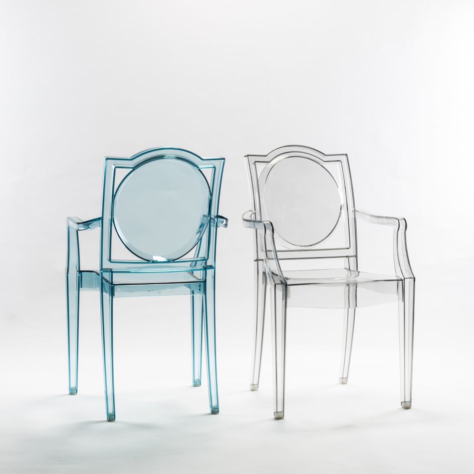 Chaises Transparentes Felipe Ghost - Chaises en plastique